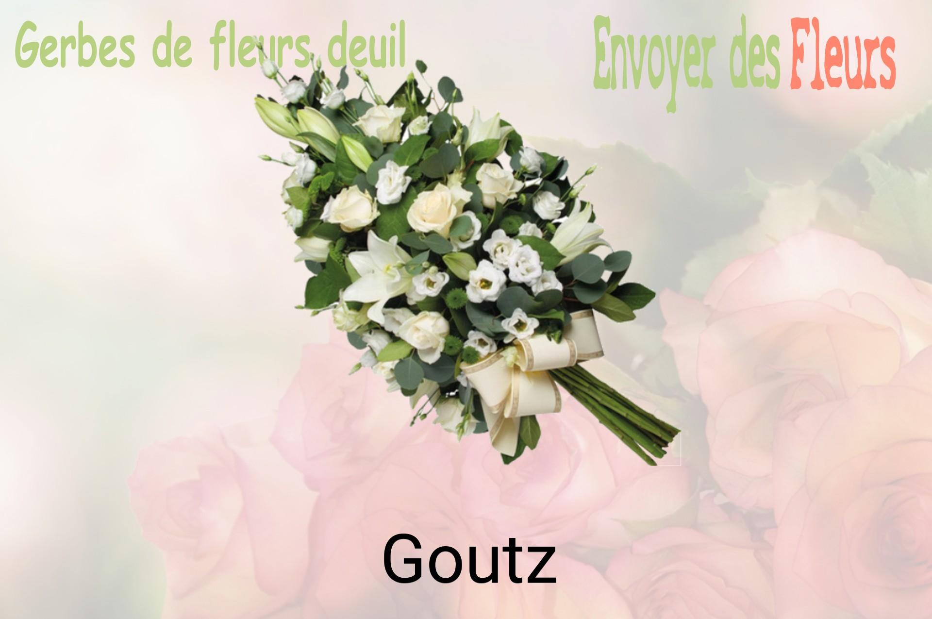 Gerbe de fleurs de deuil livrée à Goutz
